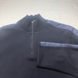 Hugo Boss Men's 1/4 Zip Pullover Sweater Jacket  Dark Blue, Regular Fit, Size Xl